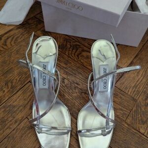 Jimmy Choo Silver Strappy Heels